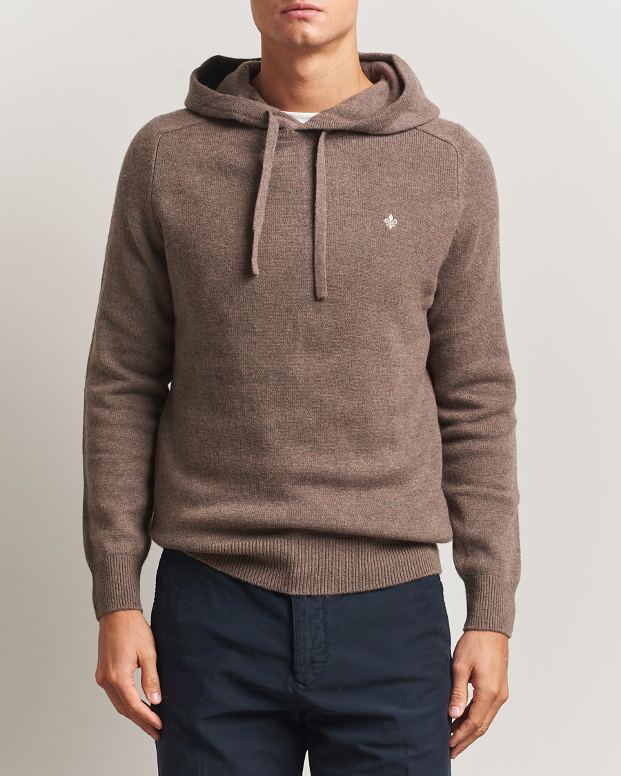 Mies | Puserot | Morris | Hertford Lambswool Hoodie Brown