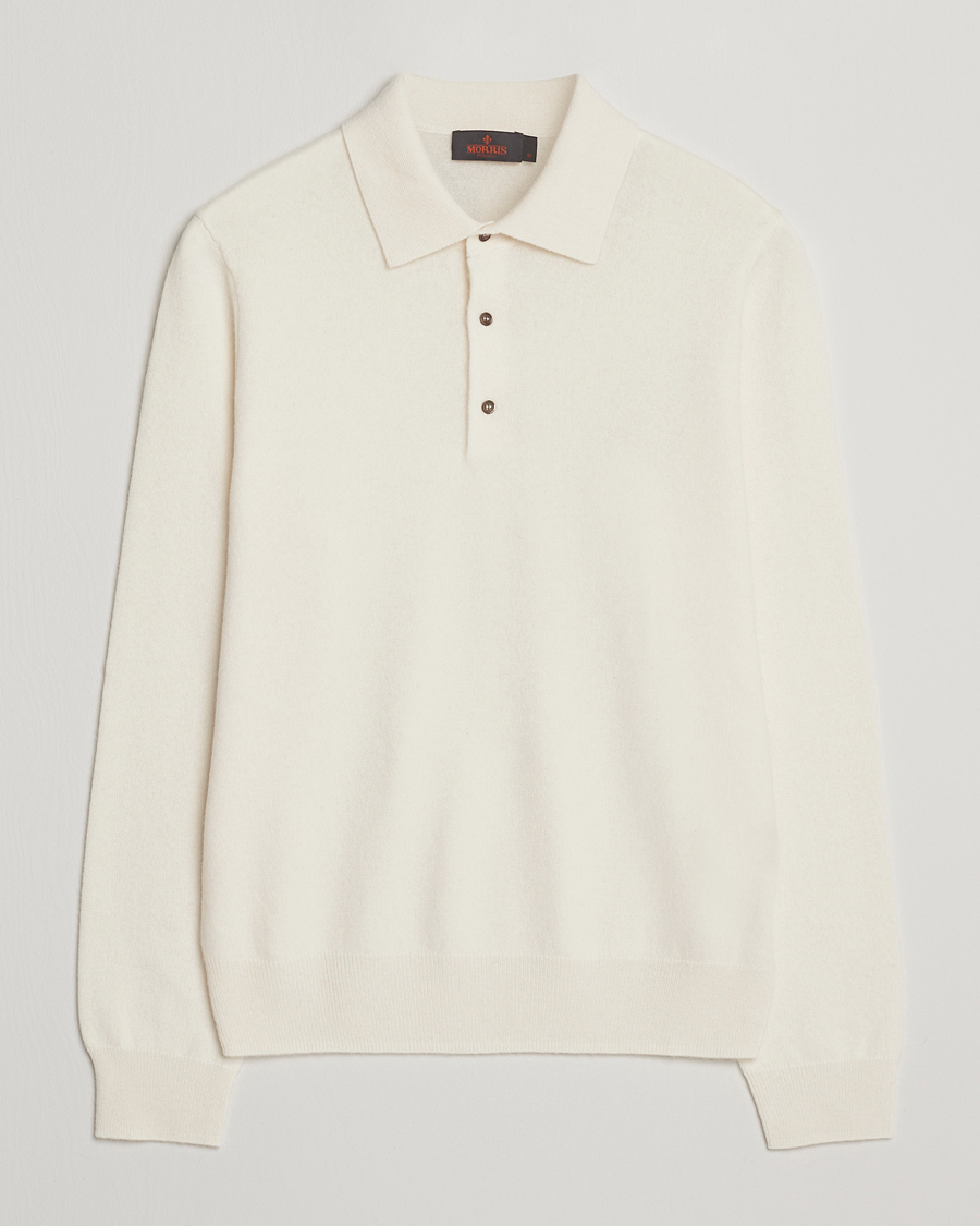 Mies | Puserot | Morris | Cashmere Polo Neck Off White