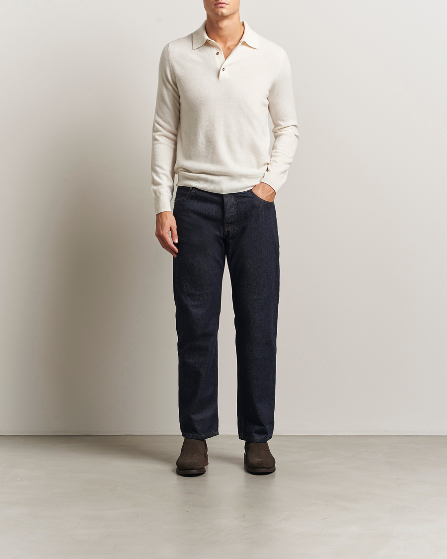 Mies | Puserot | Morris | Cashmere Polo Neck Off White