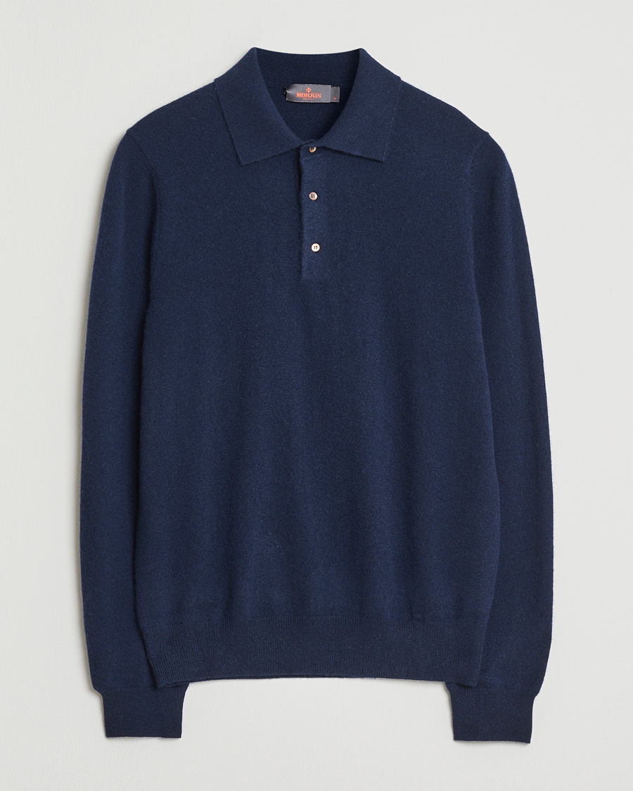 Mies | Puserot | Morris | Cashmere Polo Neck Navy