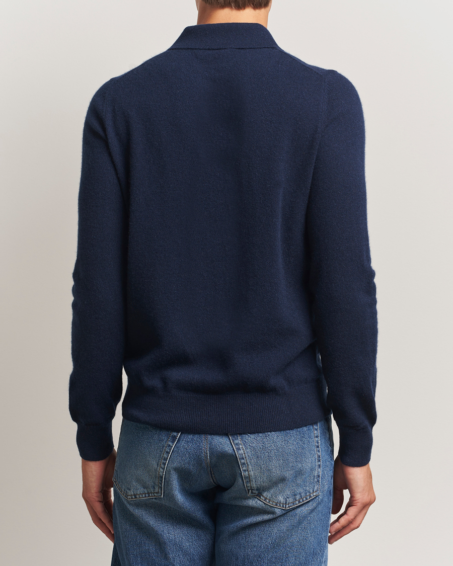 Mies | Puserot | Morris | Cashmere Polo Neck Navy