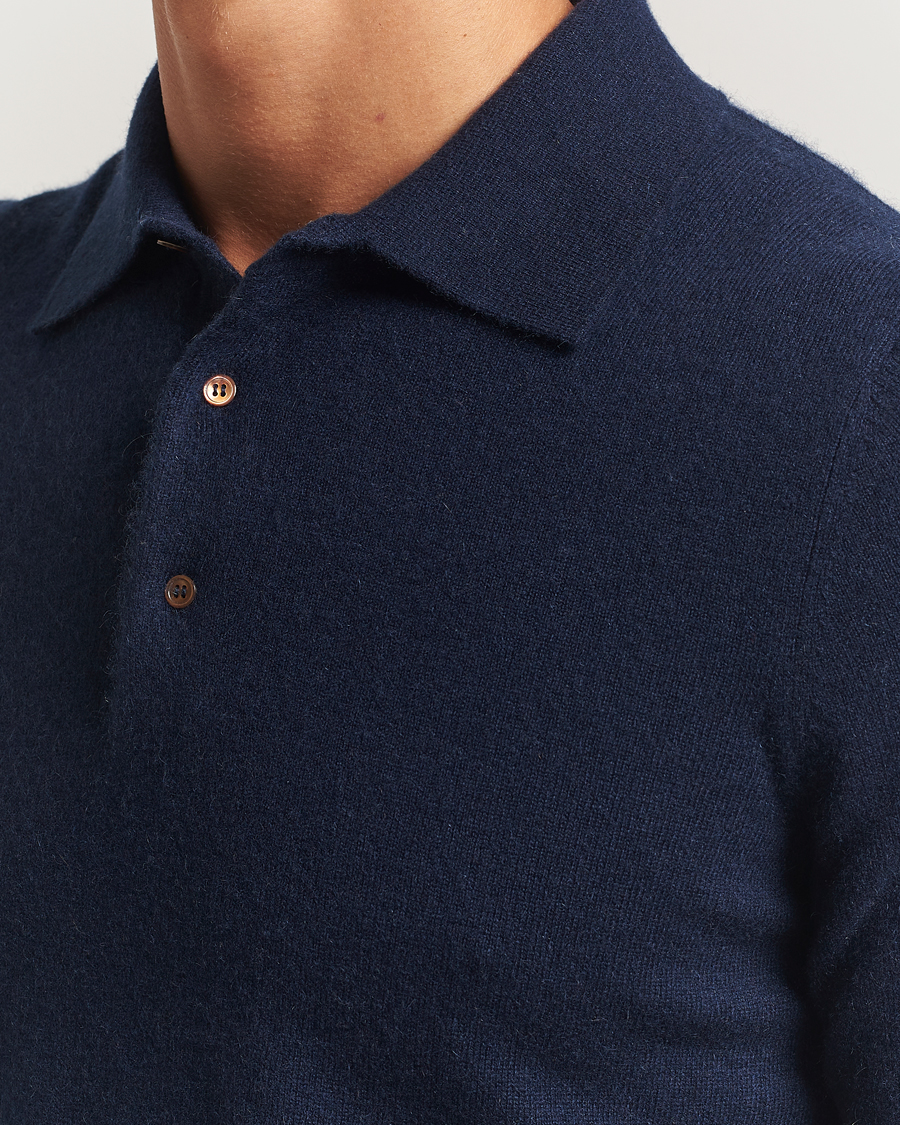 Mies | Puserot | Morris | Cashmere Polo Neck Navy