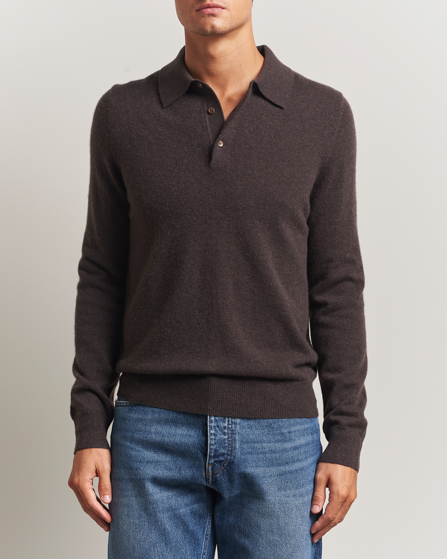 Mies | Puserot | Morris | Cashmere Polo Neck Brown