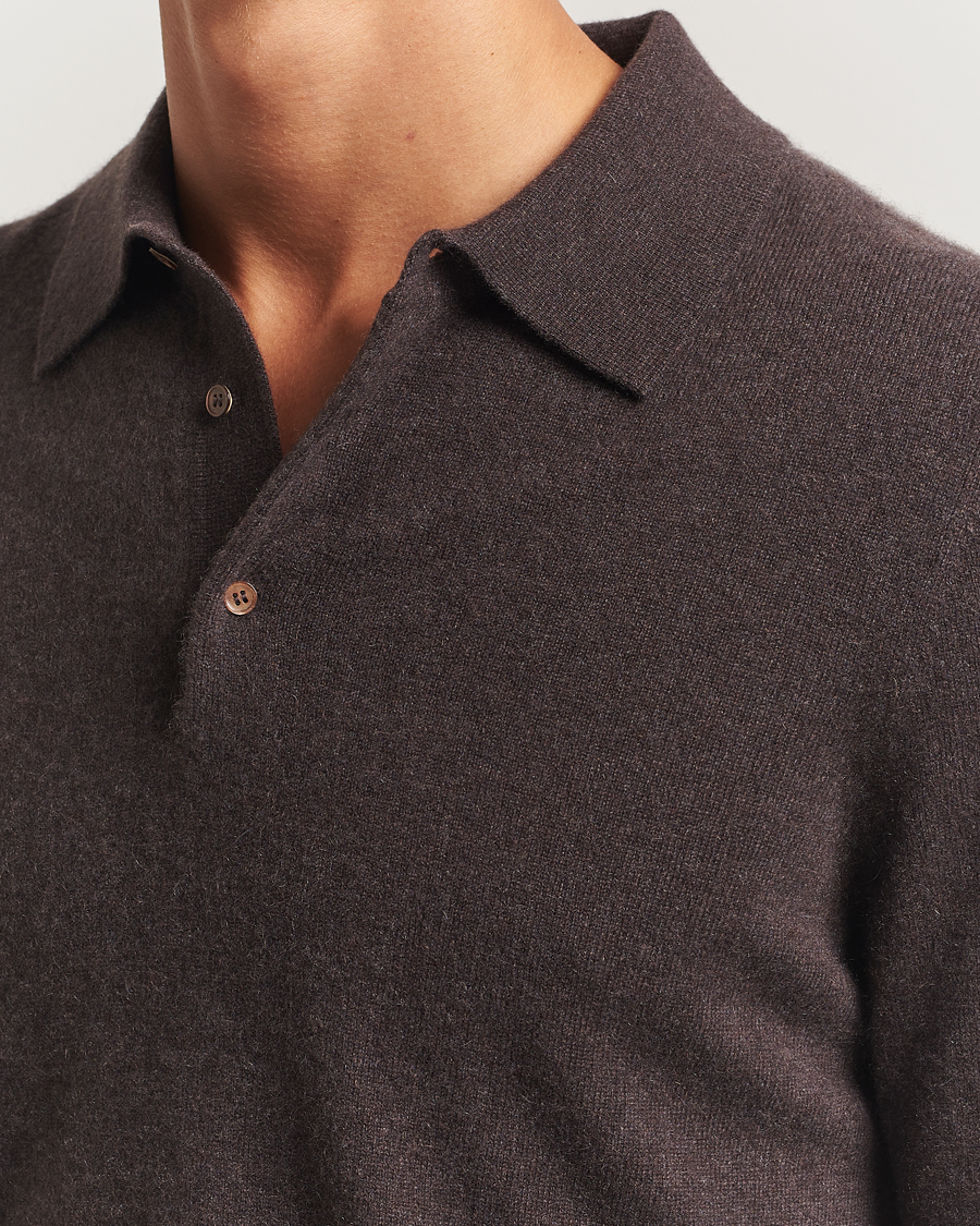Mies | Puserot | Morris | Cashmere Polo Neck Brown