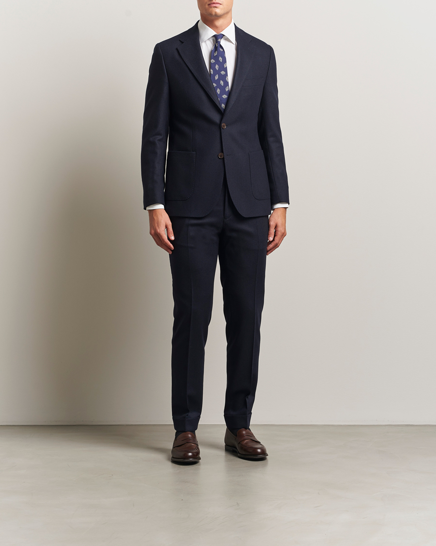 Mies | Pikkutakit | Morris | Flannel Wool Blazer Navy