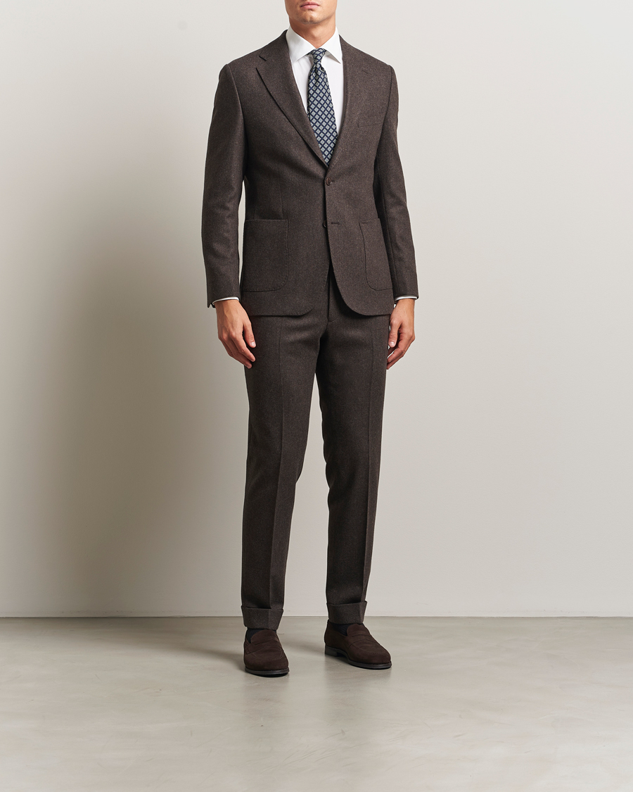 Mies | Pikkutakit | Morris | Flannel Wool Blazer Brown