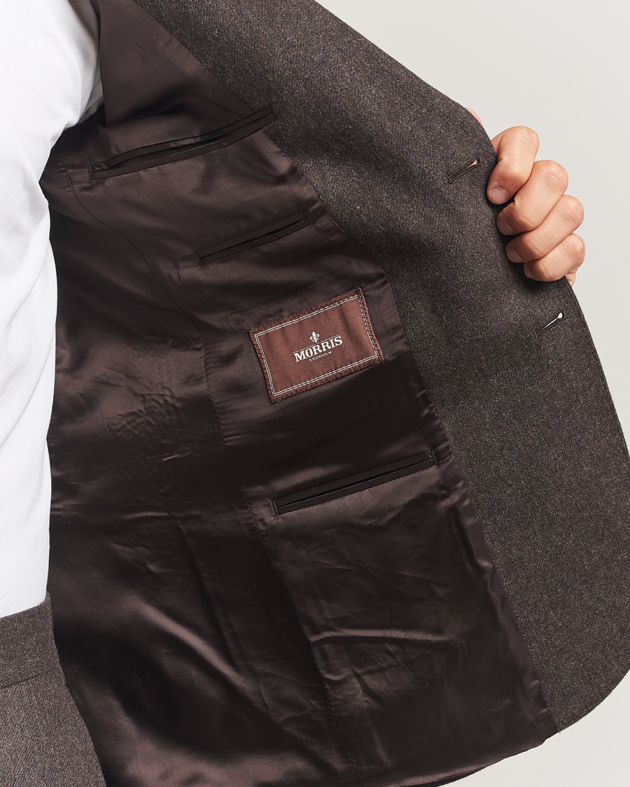 Mies | Pikkutakit | Morris | Flannel Wool Blazer Brown