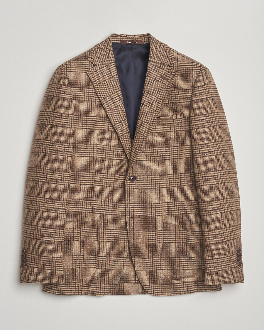 Mies | Pikkutakit | Morris | Wool Silk Houndstooth Blazer Brown