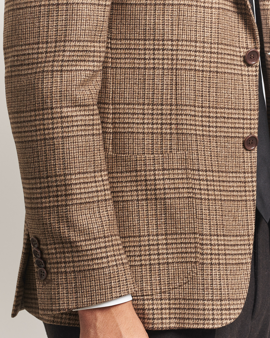 Mies | Pikkutakit | Morris | Wool Silk Houndstooth Blazer Brown
