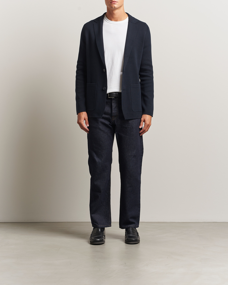 Mies | Pikkutakit | Morris | Jake Knitted Blazer Old Blue