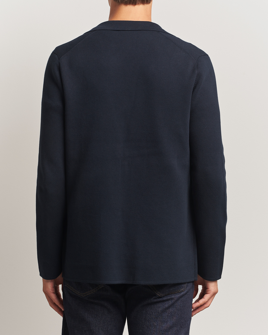 Mies | Pikkutakit | Morris | Jake Knitted Blazer Old Blue