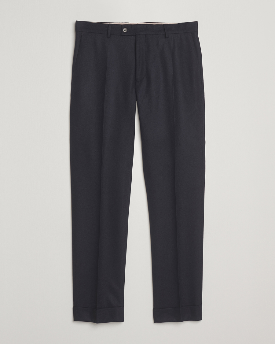 Mies | Housut | Morris | Jack Flannel Trousers Navy