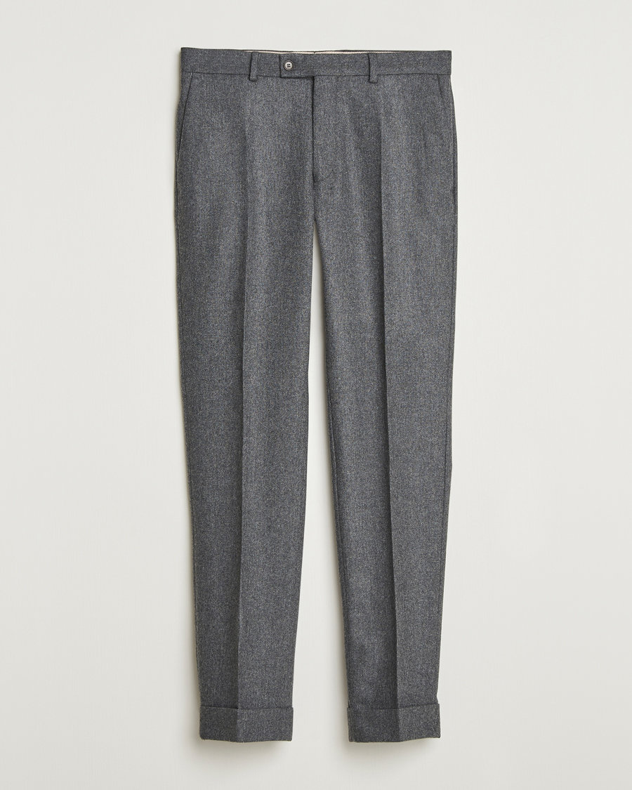 Mies | Housut | Morris | Jack Flannel Trousers Grey