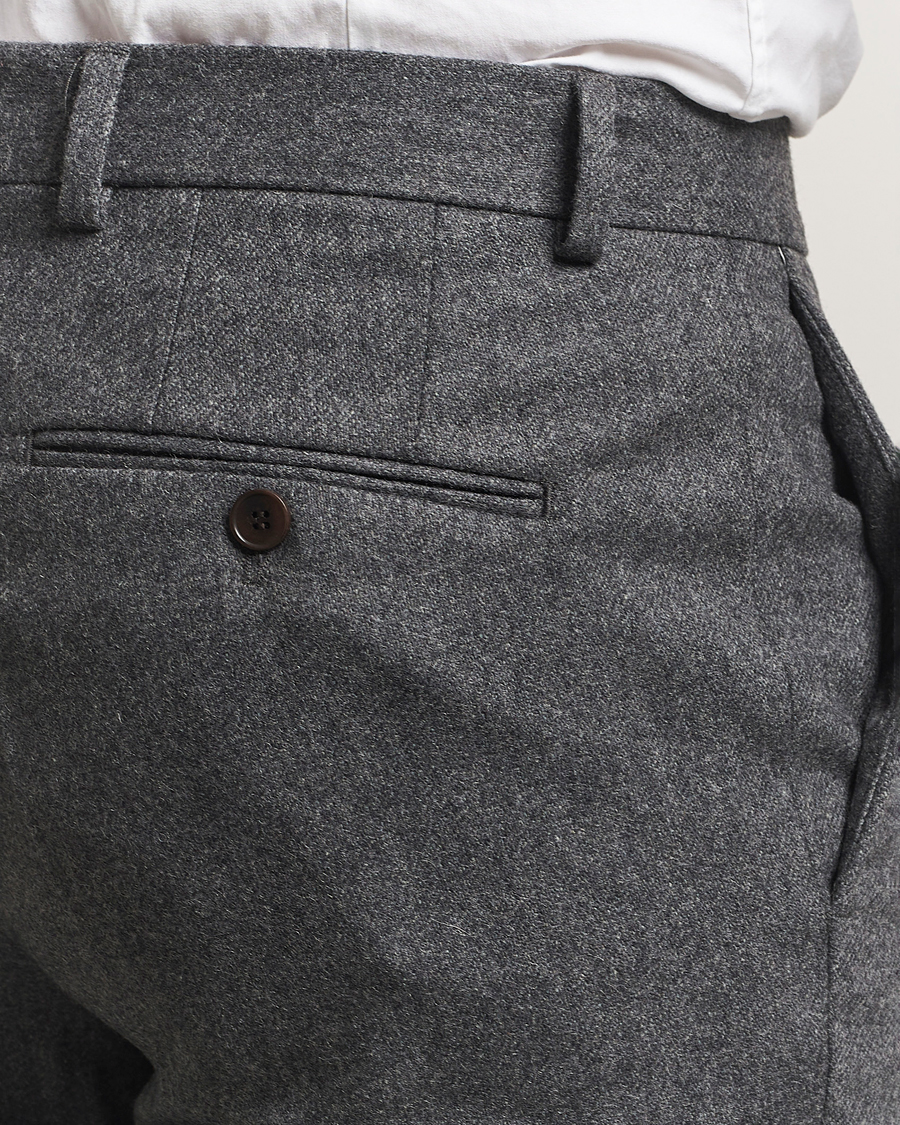 Mies | Housut | Morris | Jack Flannel Trousers Grey