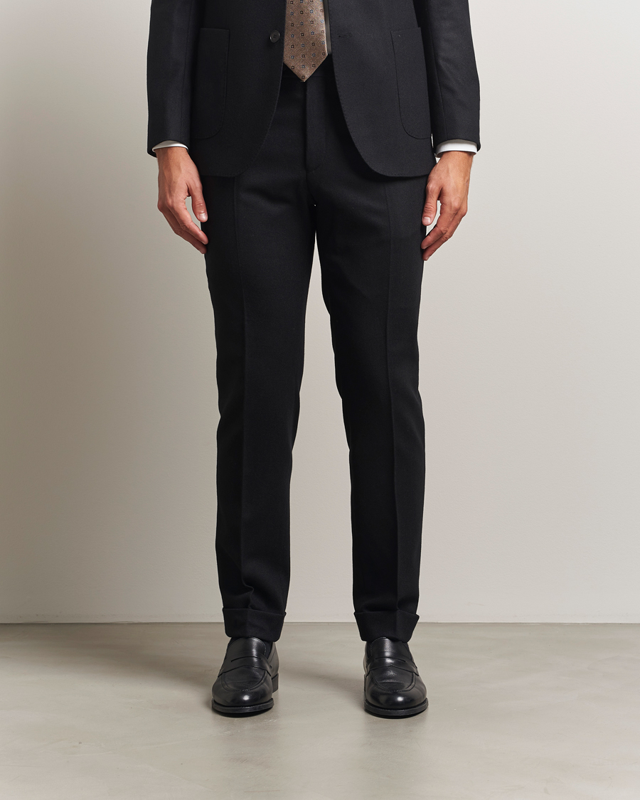 Mies | Housut | Morris | Jack Flannel Trousers Black