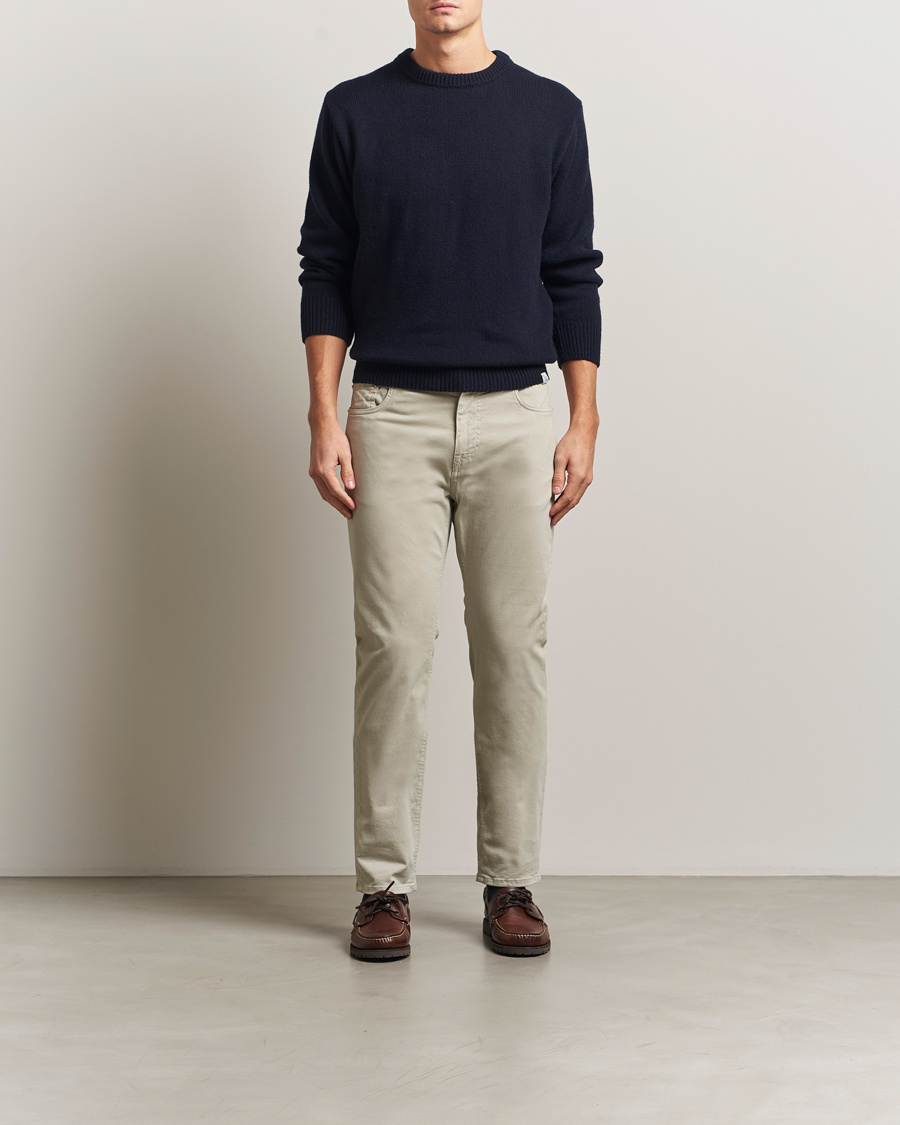 Mies | Housut | Morris | James Brushed 5-Pocket Pants Khaki