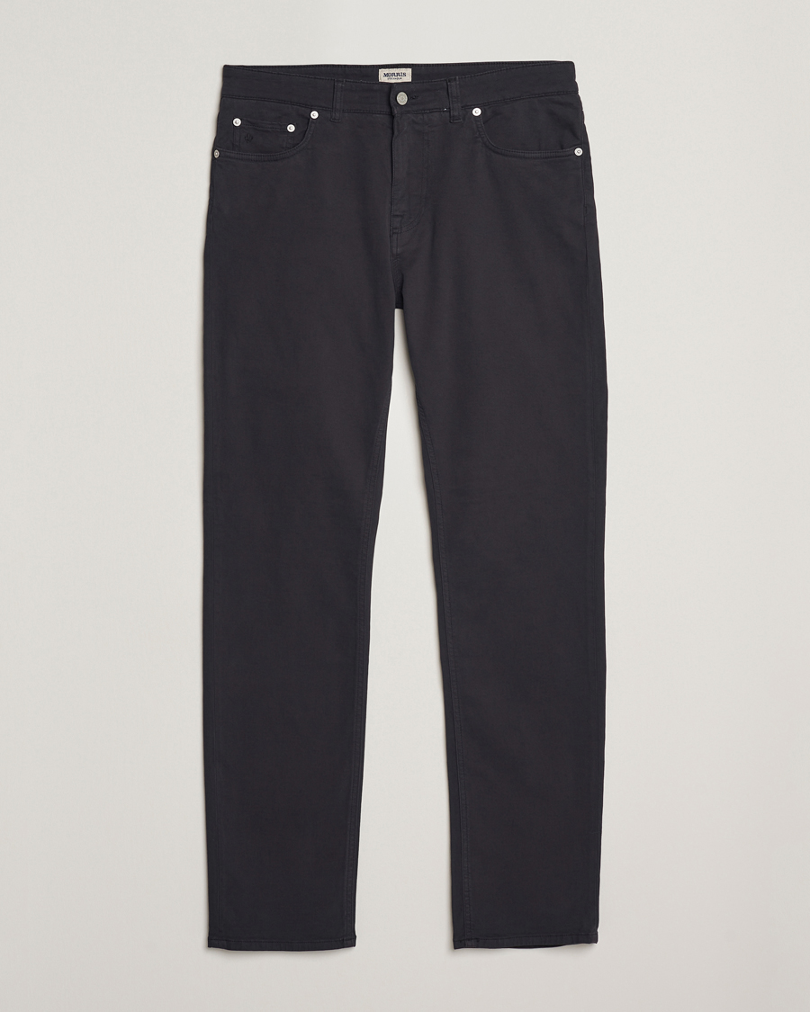 Mies | Housut | Morris | James Brushed 5-Pocket Pants Blue