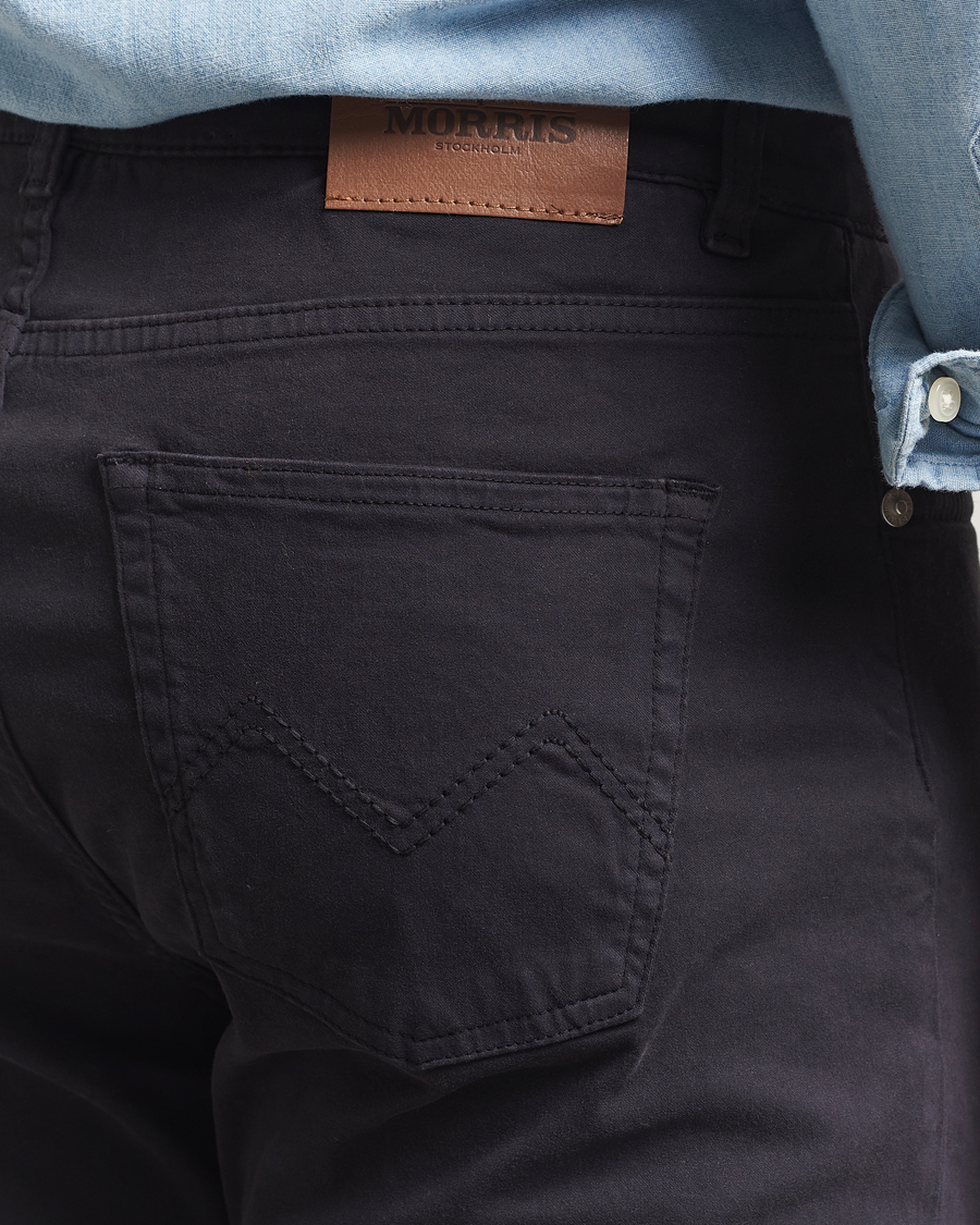 Mies | Housut | Morris | James Brushed 5-Pocket Pants Blue