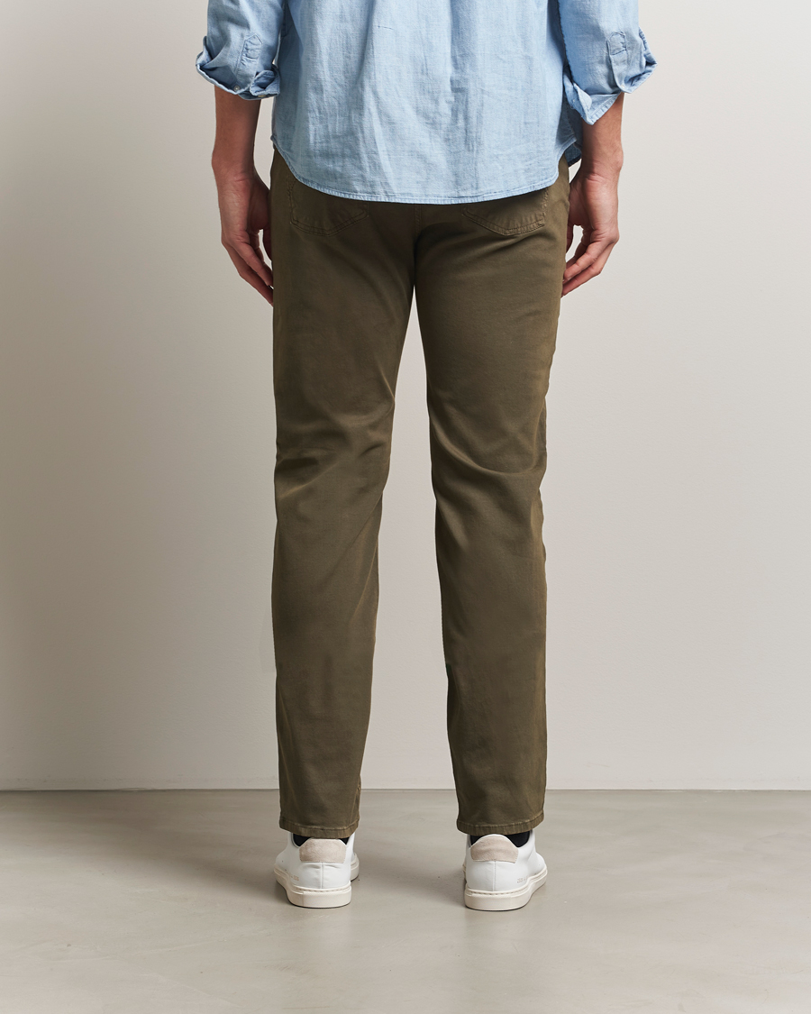 Mies | Housut | Morris | James Brushed 5-Pocket Pants Olive