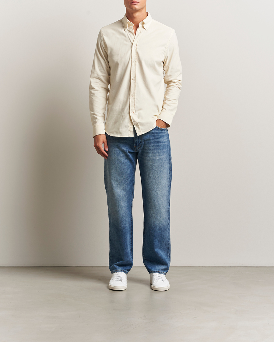 Mies | Kauluspaidat | Morris | Douglas Corduroy Shirt Off White