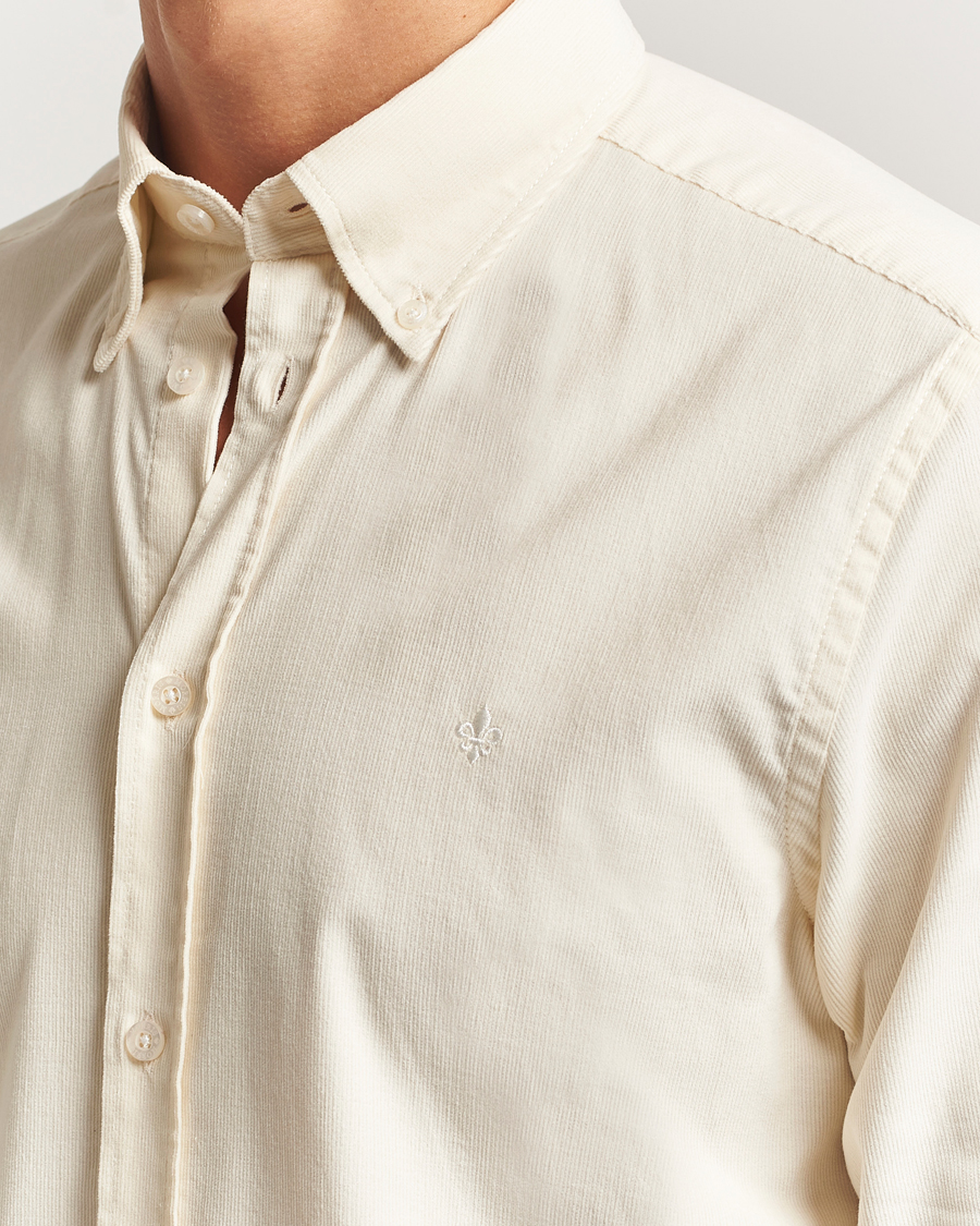 Mies | Kauluspaidat | Morris | Douglas Corduroy Shirt Off White