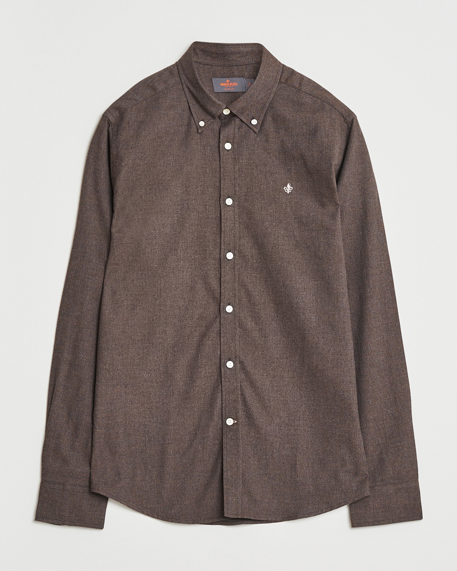 Mies | Kauluspaidat | Morris | Watts Flannel Shirt Brown