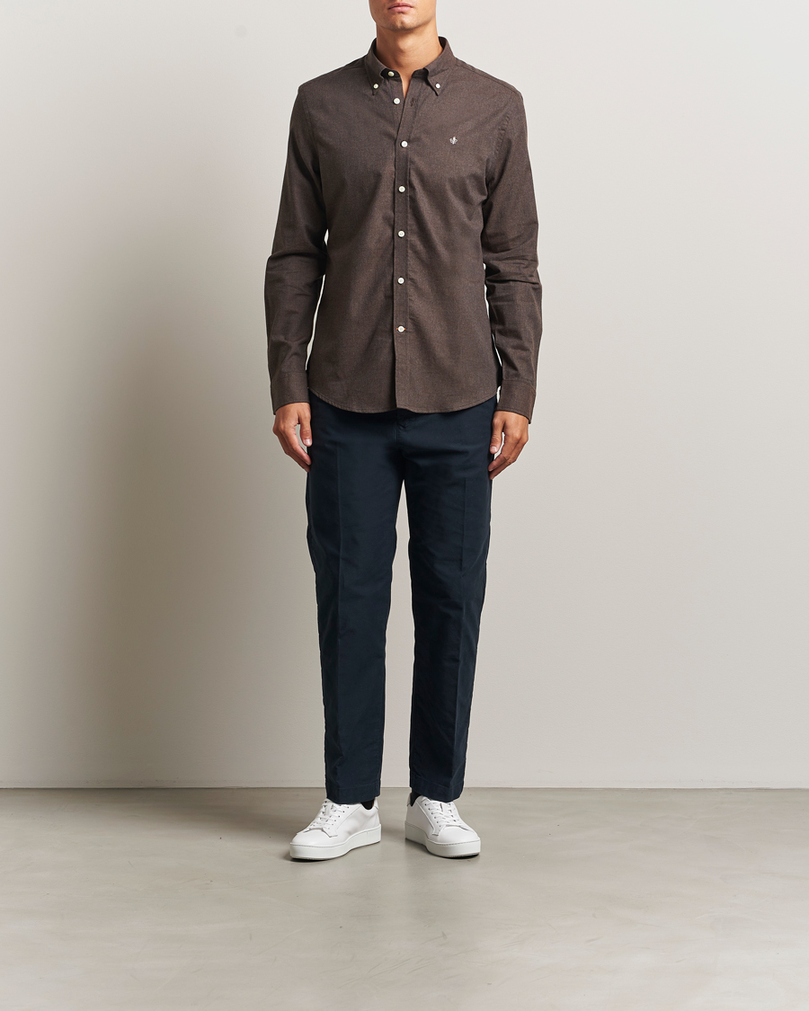 Mies | Kauluspaidat | Morris | Watts Flannel Shirt Brown