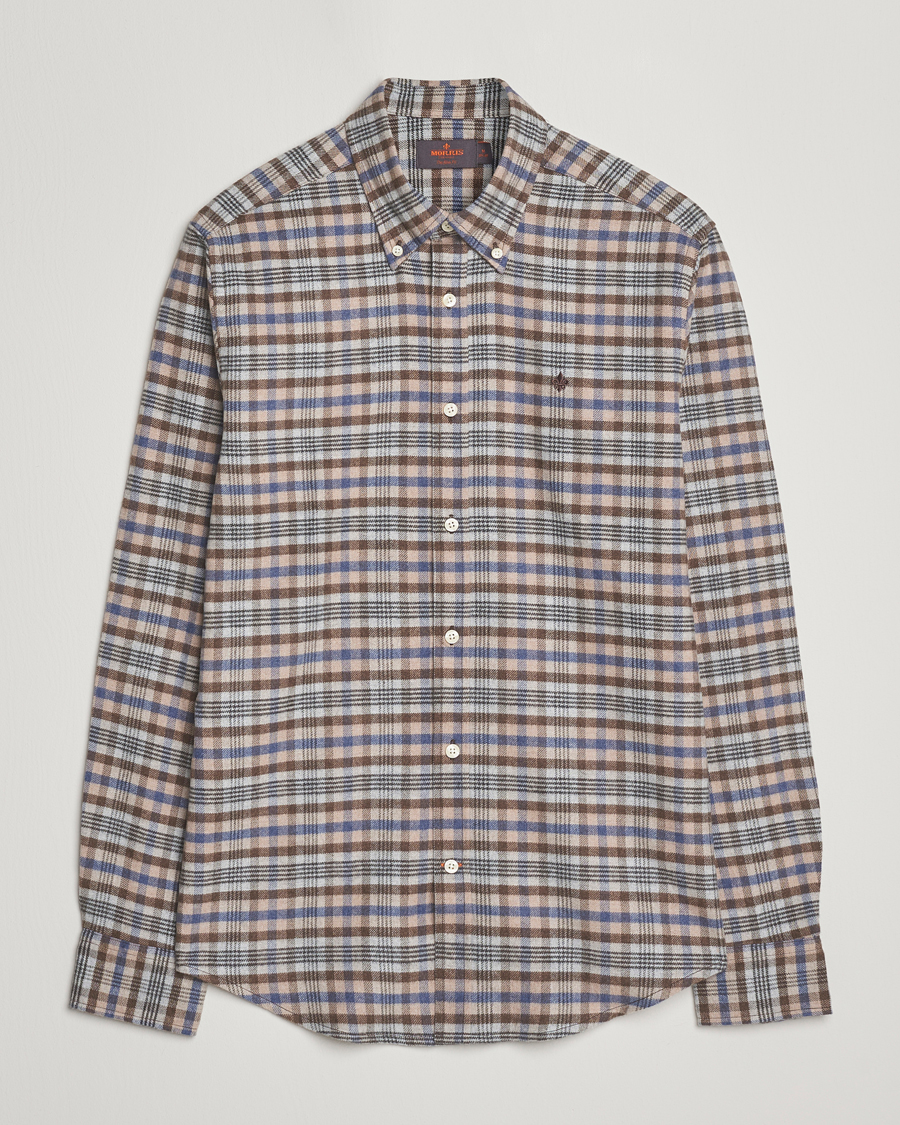 Mies | Kauluspaidat | Morris | Flannel Check Shirt Brown