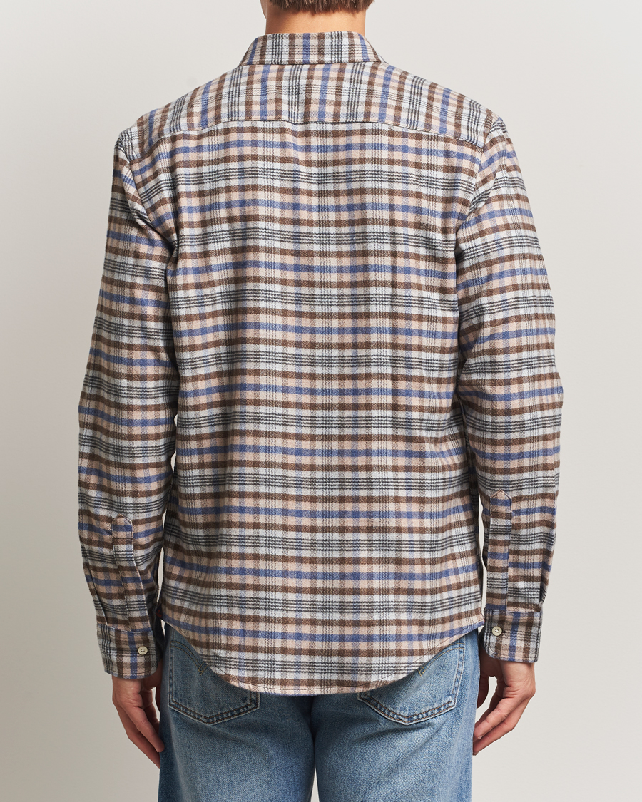 Mies | Kauluspaidat | Morris | Flannel Check Shirt Brown