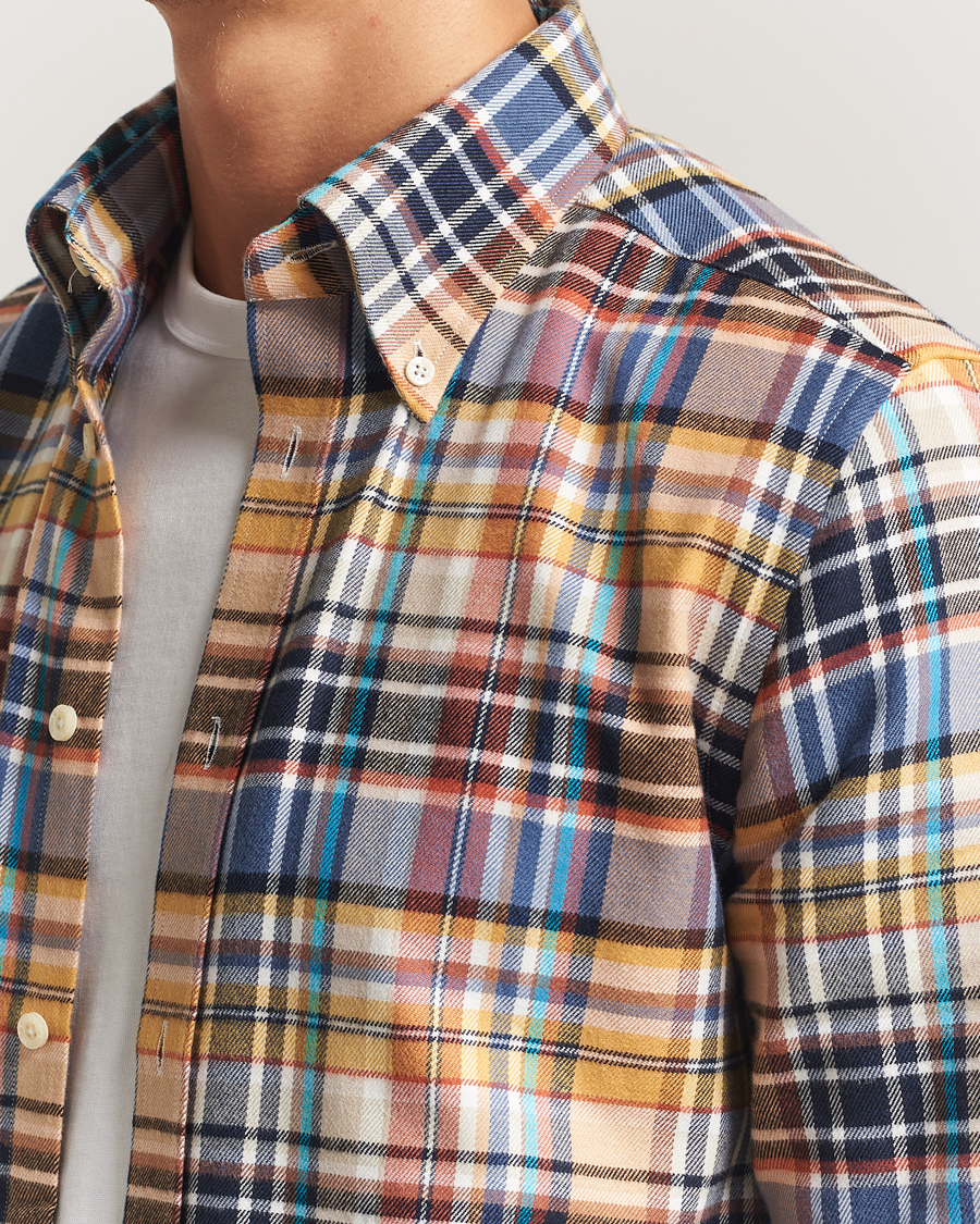 Mies | Kauluspaidat | Morris | Happy Tartan Check Shirt Yellow