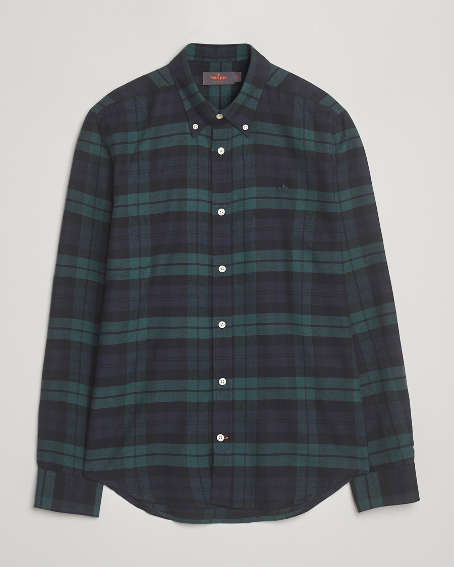 Mies | Kauluspaidat | Morris | Soft Twill Tartan Shirt Navy