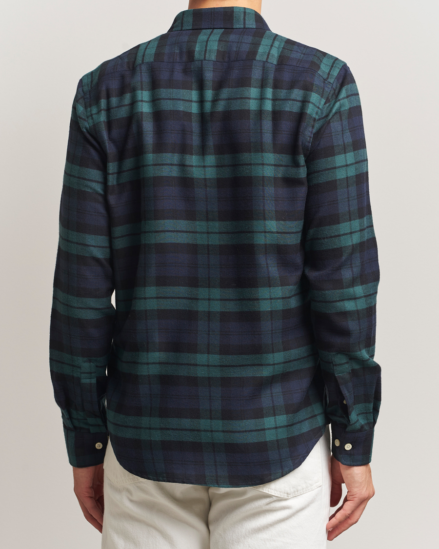 Mies | Kauluspaidat | Morris | Soft Twill Tartan Shirt Navy