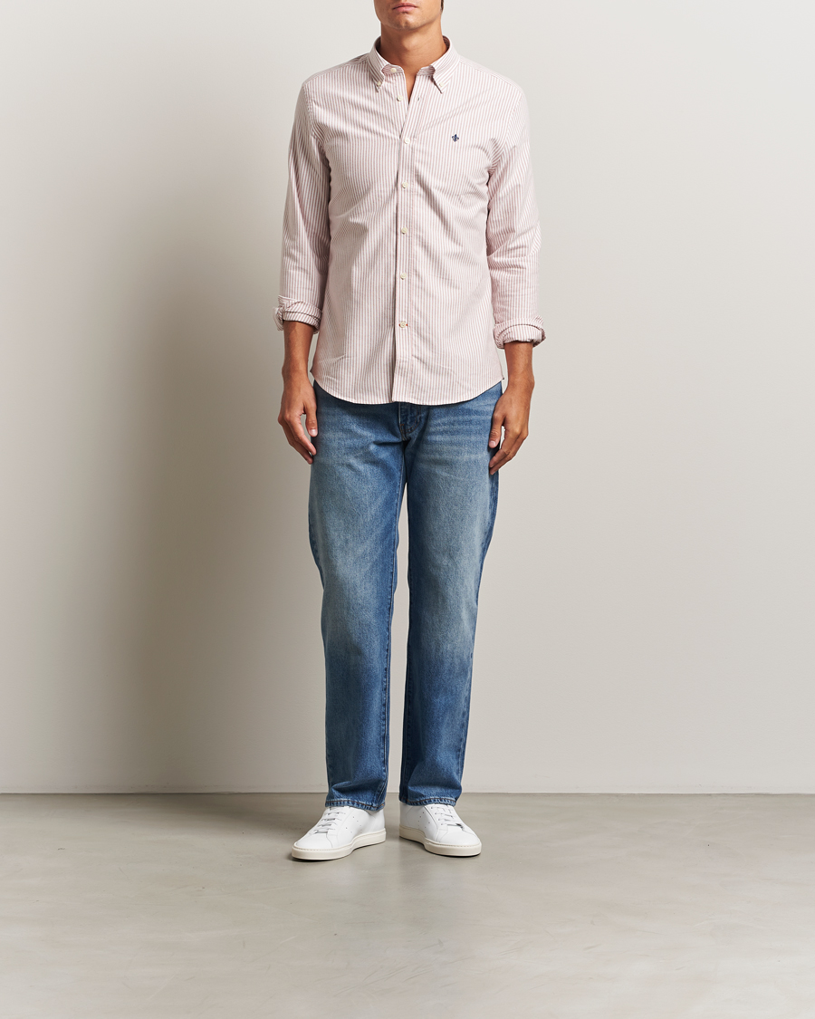 Mies | Kauluspaidat | Morris | Douglas Oxford Striped Shirt Red