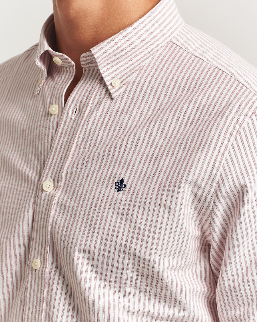 Mies | Kauluspaidat | Morris | Douglas Oxford Striped Shirt Red