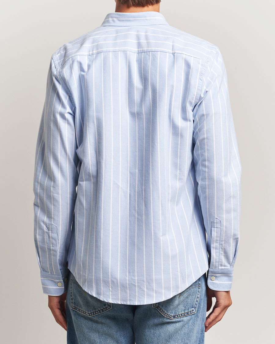 Mies | Kauluspaidat | Morris | Douglas Oxford Striped Shirt Light Blue