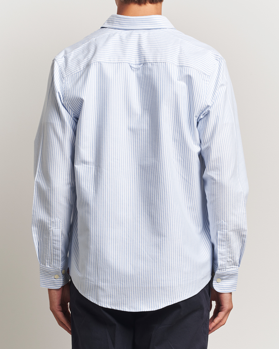 Mies | Kauluspaidat | Morris | Club Oxford Striped Pocket Shirt Blue