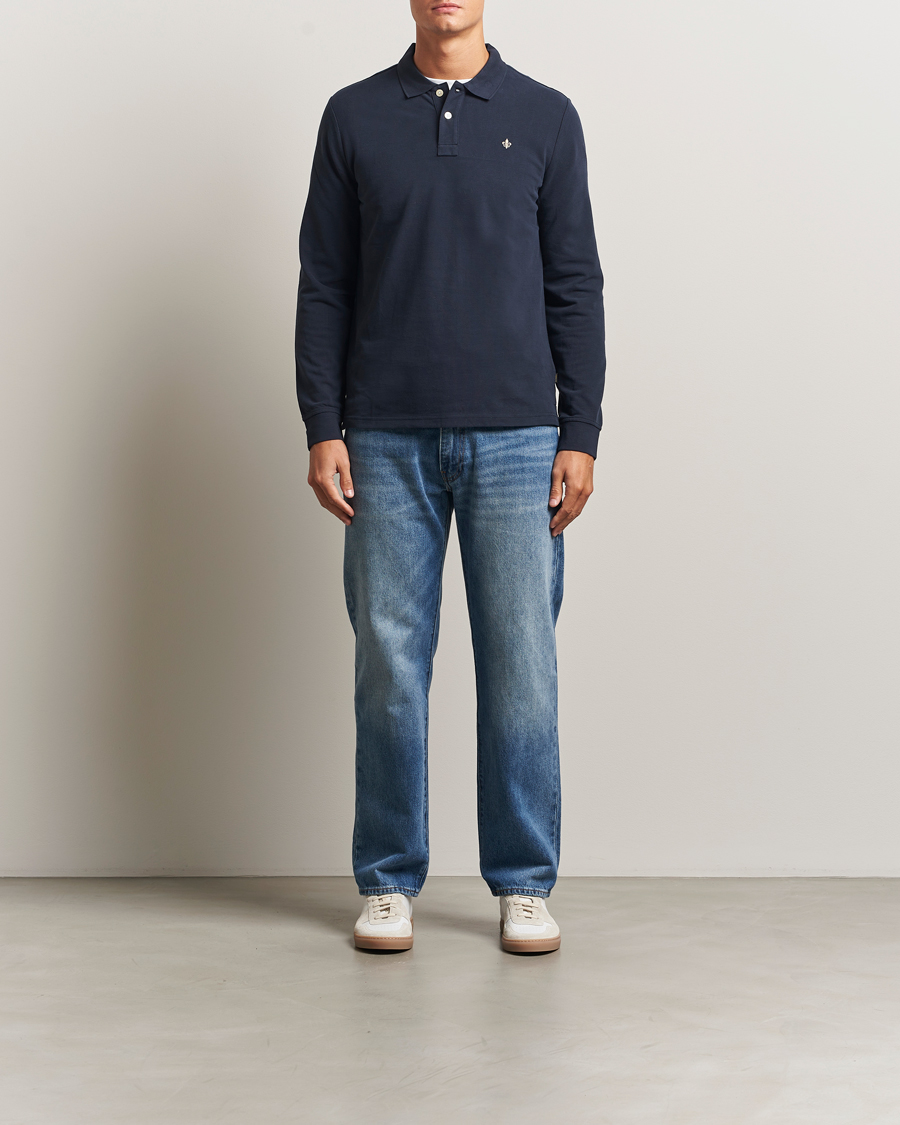 Mies | Puserot | Morris | Camden Long Sleeve Polo Shirt Navy