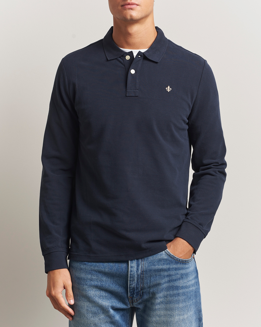 Mies | Puserot | Morris | Camden Long Sleeve Polo Shirt Navy