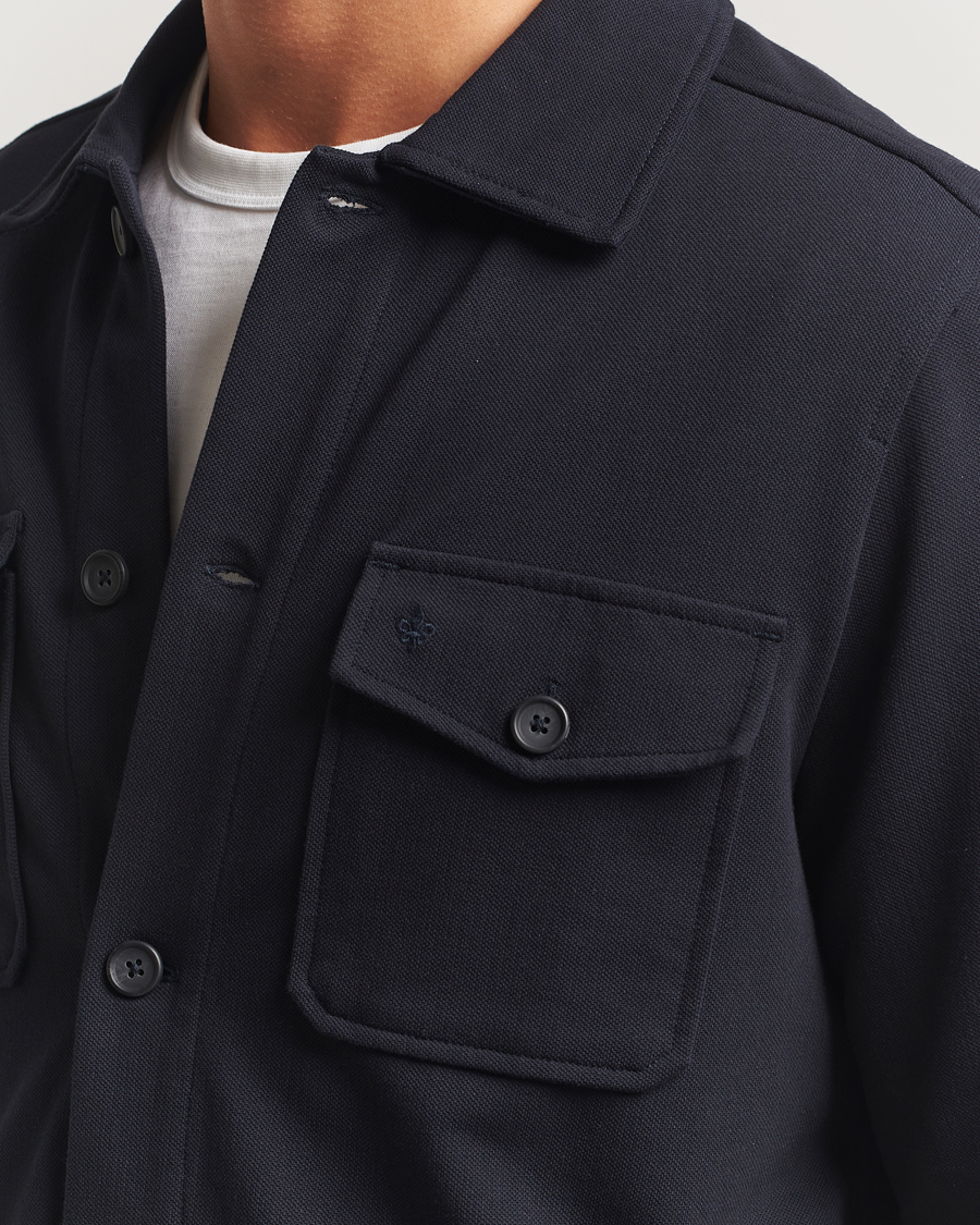 Mies | Kauluspaidat | Morris | Andrew Jersey Overshirt Old Blue