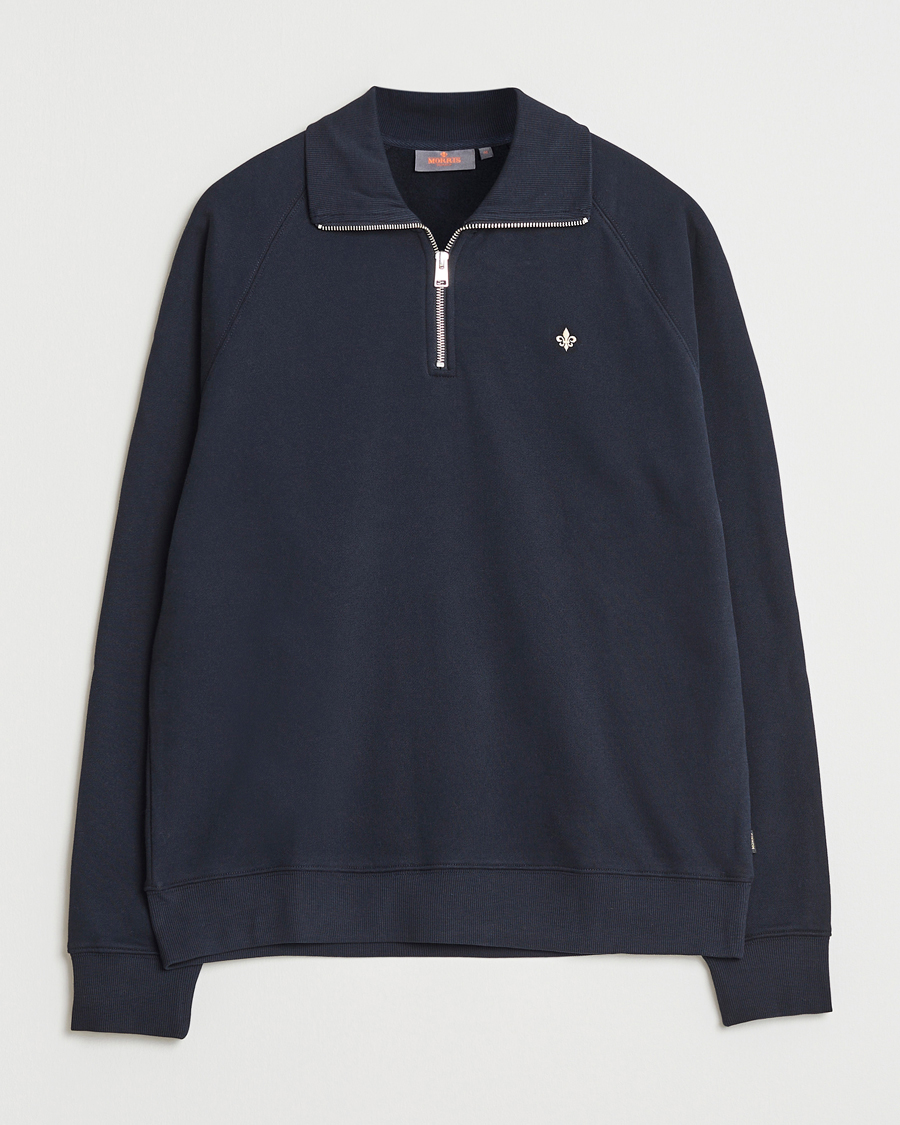 Mies | Puserot | Morris | Maryon Half Zip Sweatshirt Old Blue