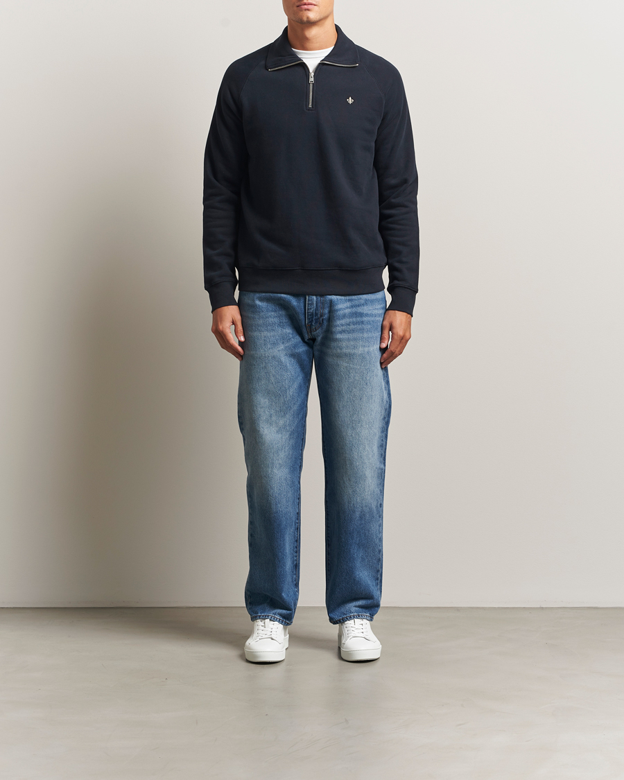 Mies | Puserot | Morris | Maryon Half Zip Sweatshirt Old Blue