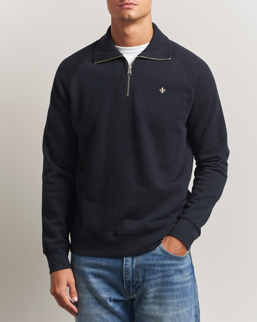 Mies | Puserot | Morris | Maryon Half Zip Sweatshirt Old Blue