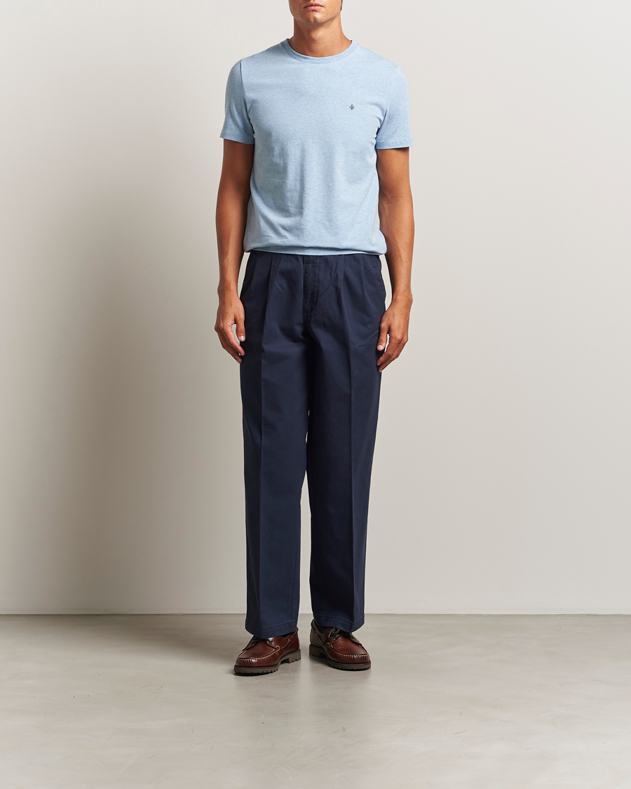 Mies | T-paidat | Morris | James Crew Neck T-Shirt Light Blue