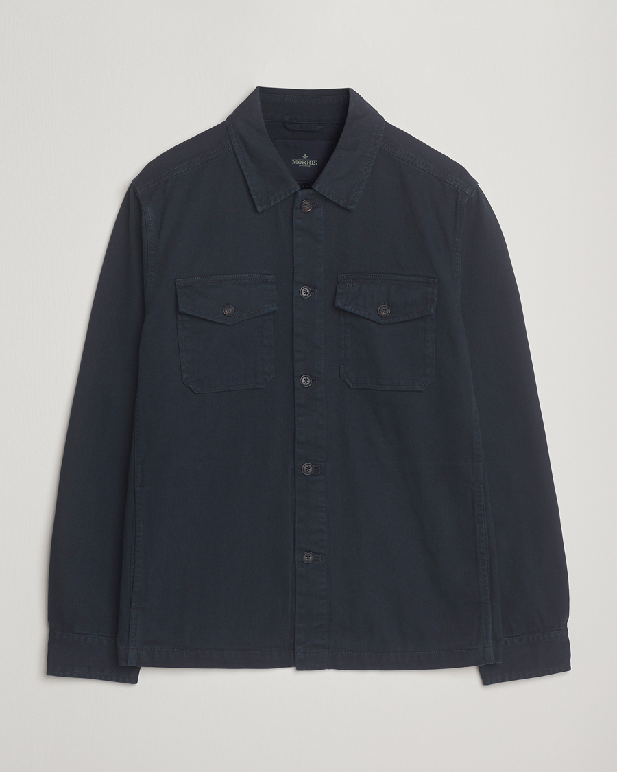 Mies | Kauluspaidat | Morris | Alain Twill Shirt Jacket Old Blue