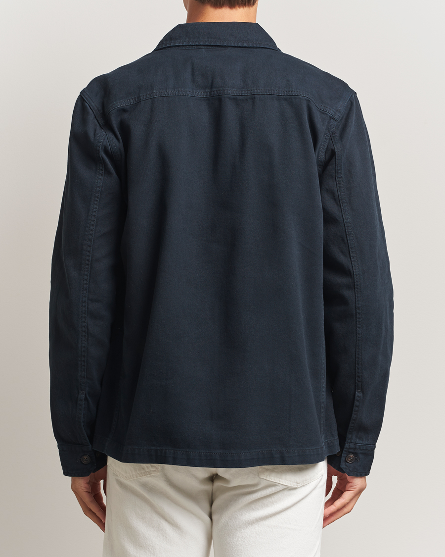 Mies | Kauluspaidat | Morris | Alain Twill Shirt Jacket Old Blue