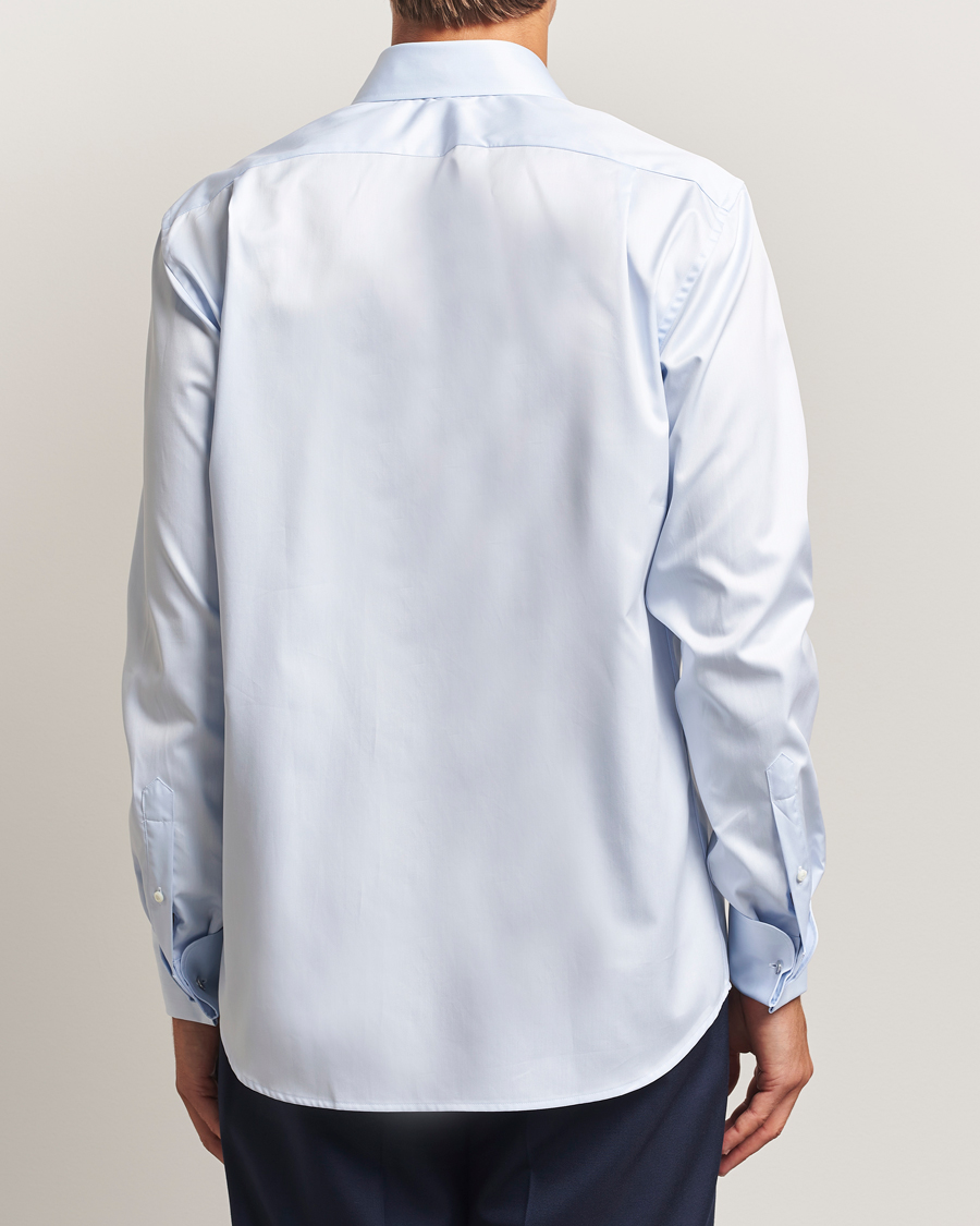 Mies | Kauluspaidat | Stenströms | Regular Fit Cotton Twill Double Cuff Shirt Blue