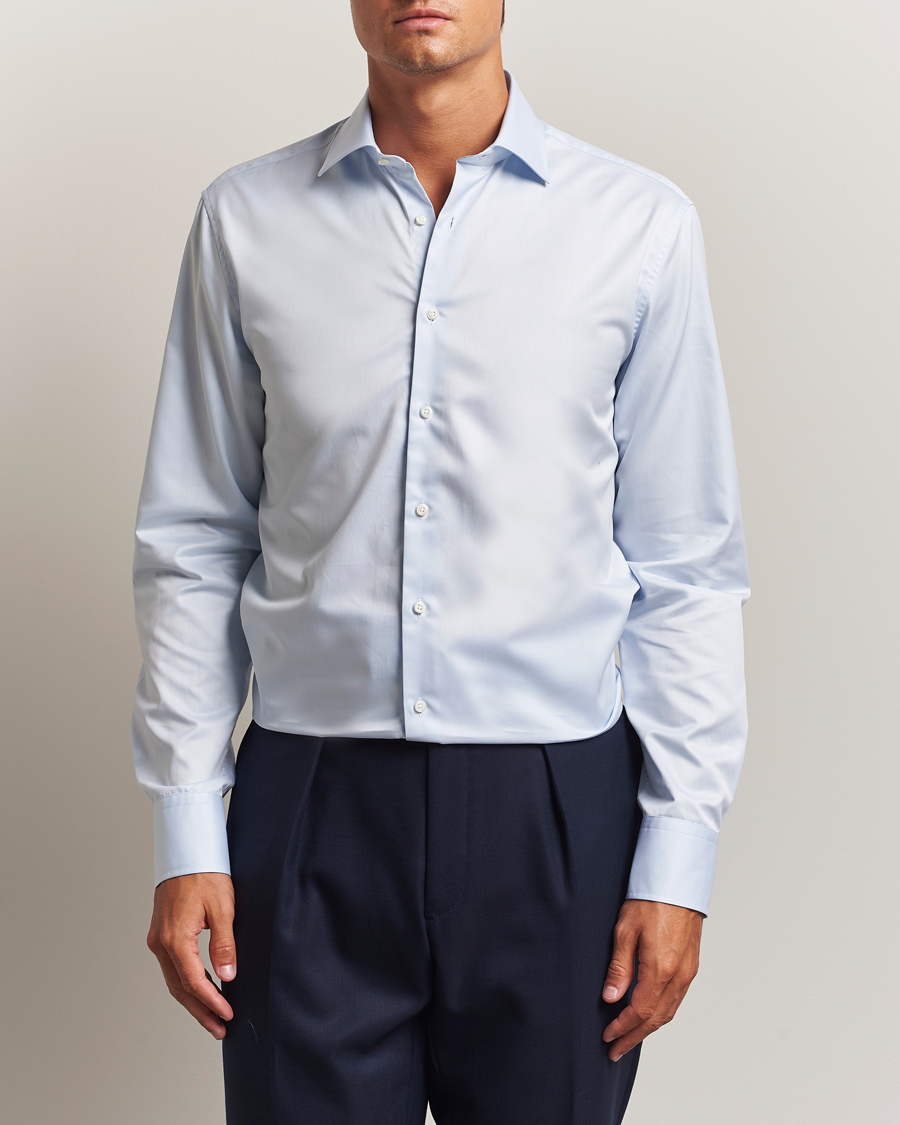 Mies | Kauluspaidat | Stenströms | Regular Fit Cotton Twill Shirt Blue