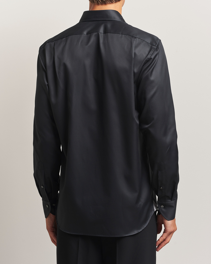 Mies | Kauluspaidat | Stenströms | Regular Fit Contrast Shirt Black