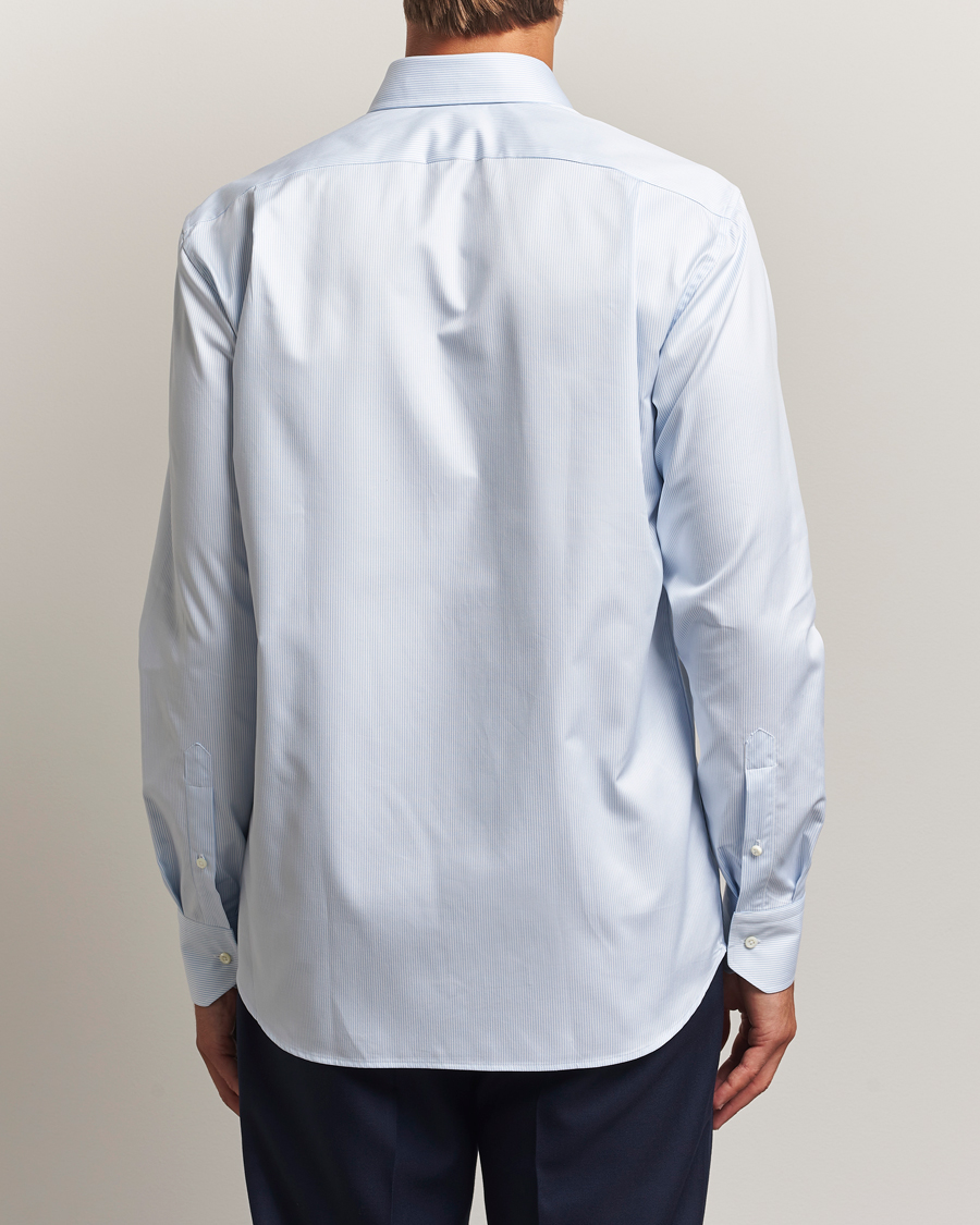Mies | Kauluspaidat | Stenströms | Regular Fit Thin Stripe Shirt White/Blue