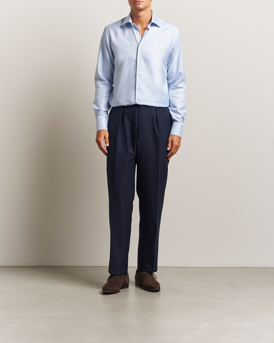 Mies | Kauluspaidat | Stenströms | Regular Fit Houndstooth Shirt Blue